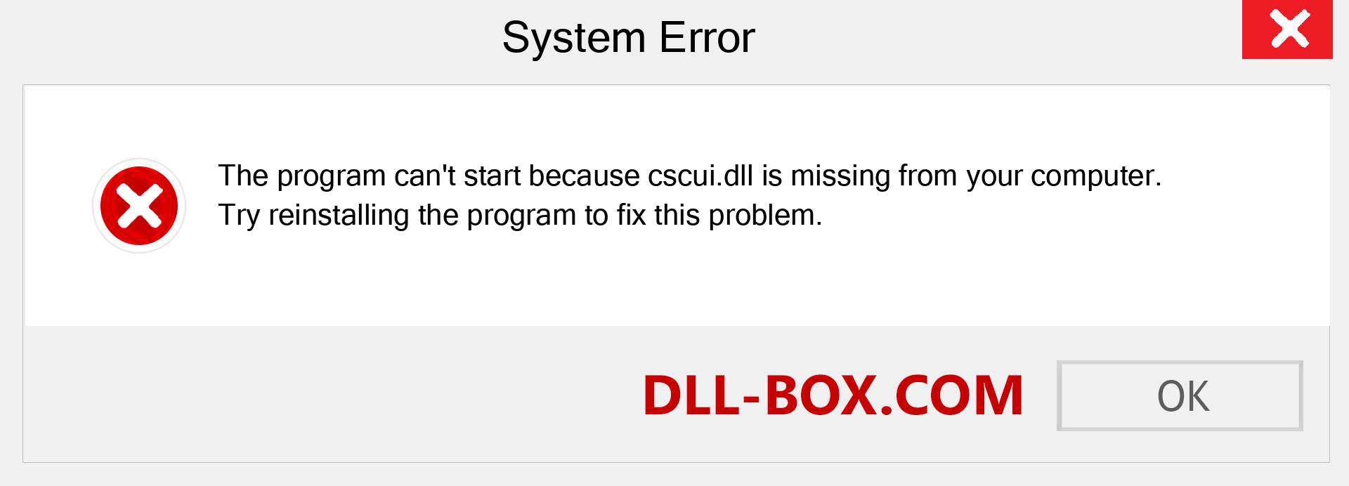  cscui.dll file is missing?. Download for Windows 7, 8, 10 - Fix  cscui dll Missing Error on Windows, photos, images