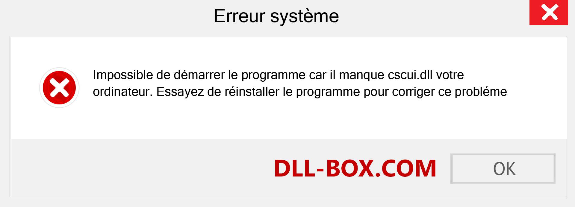 Le fichier cscui.dll est manquant ?. Télécharger pour Windows 7, 8, 10 - Correction de l'erreur manquante cscui dll sur Windows, photos, images